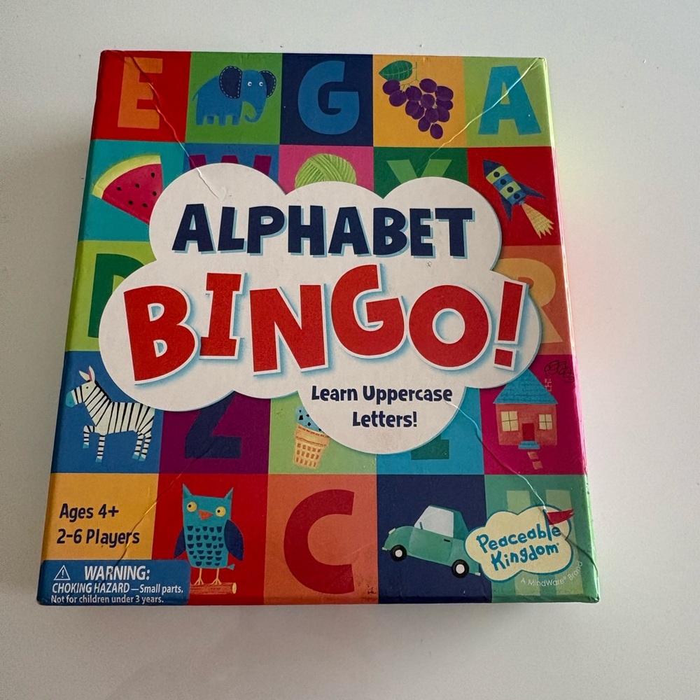 Alphabet Bingo Game - missing B, E, L, Q
